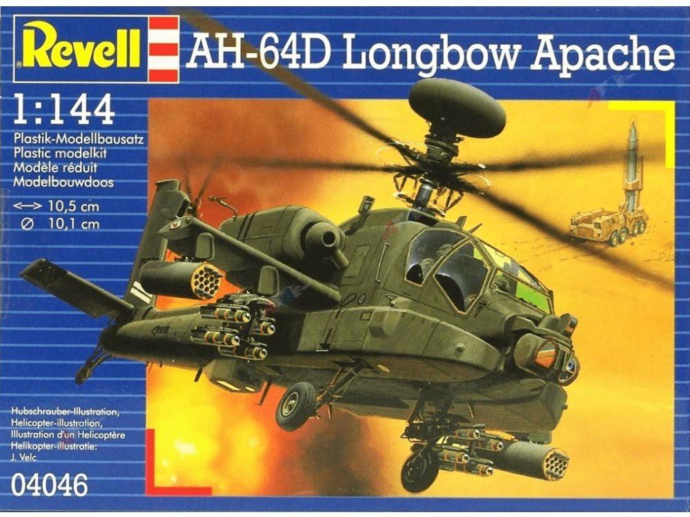 1 144 Helikopter Do Sklejania AH 64D Apache Revell 04046