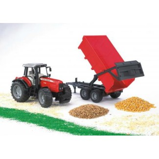 Bruder 02045 Traktor Massey Ferguson 7480 z przyczepą wywrotką