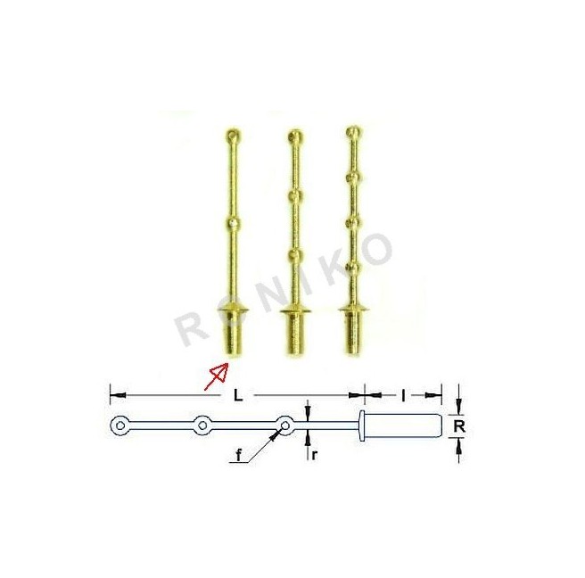 Brass Handrails 15x2mm by RB Model 074152