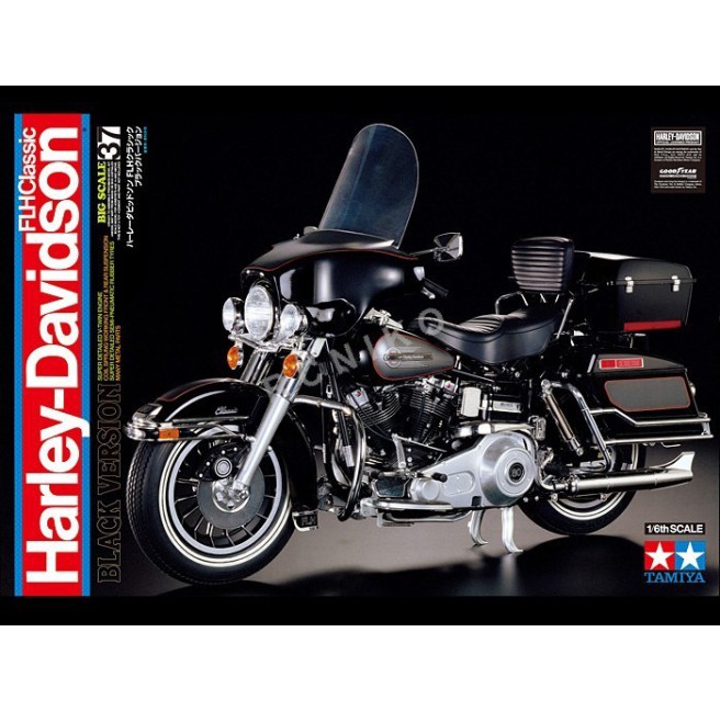 Tamiya 16037 1/6 Harley Davidson FLH Classic Black - foto 1