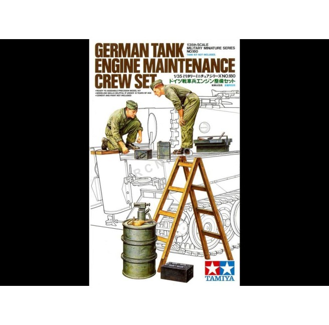 Tamiya 35180 1/35 German Tank Engine Maintenance Crew Set - foto 1