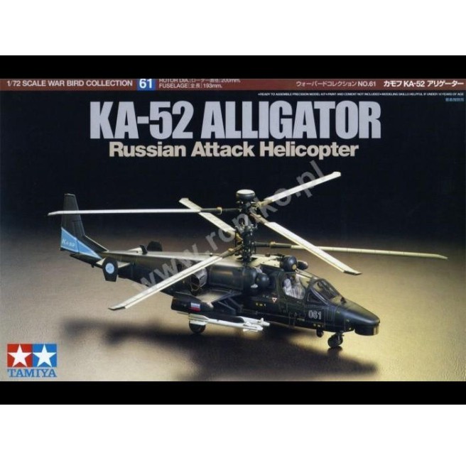 Tamiya 60761 1/72 Helikopter KA-52 Alligator Russian Attack - foto 1