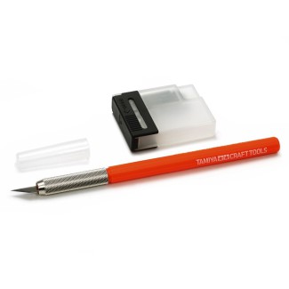Tamiya 69905 Nożyk modelarski pomarańczowy + 25 ostrzy - foto 1