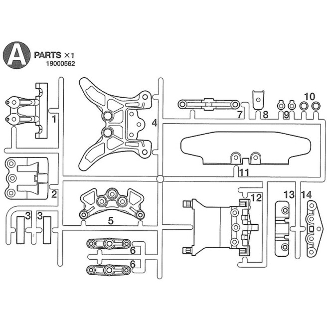 Tamiya 19000562 TT-02B Części A - foto 1