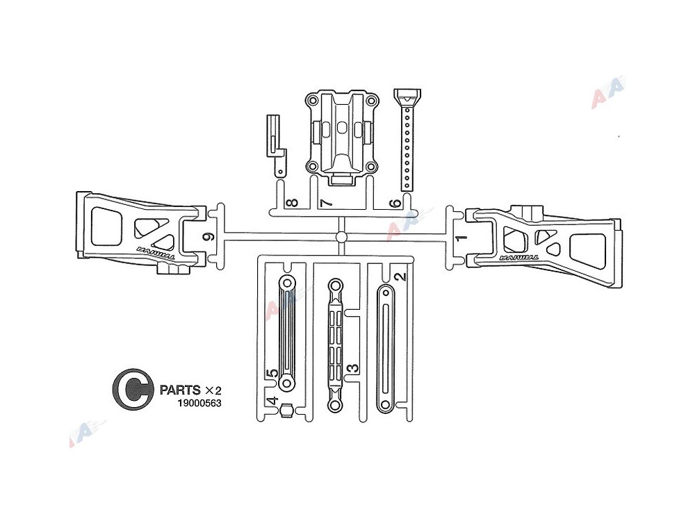 tt 02b części c tamiya 19000563 ata Świat modeli i zabawek