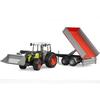 Bruder 02112 Traktor Claas Nectis 267 F z ładowaczem i przyczepą czerwono-srebrną Bruder 02112 Traktor Claas Nectis 267 F z ładowaczem i przyczepą czerwono-srebrną