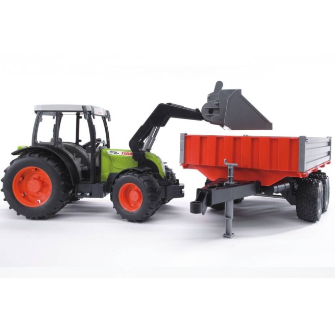 Bruder 02112 Traktor Claas Nectis 267 F z ładowaczem i przyczepą czerwono-srebrną Bruder 02112 Traktor Claas Nectis 267 F z ładowaczem i przyczepą czerwono-srebrną