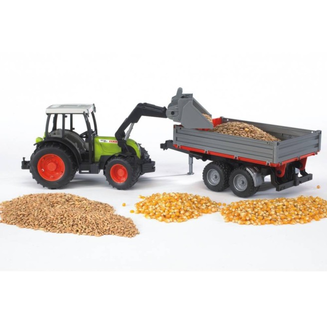 Bruder 02112 Traktor Claas Nectis 267 F z ładowaczem i przyczepą czerwono-srebrną Bruder 02112 Traktor Claas Nectis 267 F z ładowaczem i przyczepą czerwono-srebrną