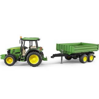Bruder 02108 Traktor John Deere 5115M z przyczepą wywrotką