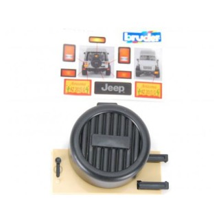 Rear Door with Spare Wheel Mount for Bruder 42501