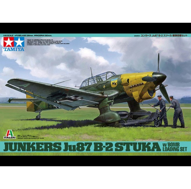 Tamiya 37008 1/48 Junkers Ju87 B-2 Stuka w/Bomb Loading set - foto 1