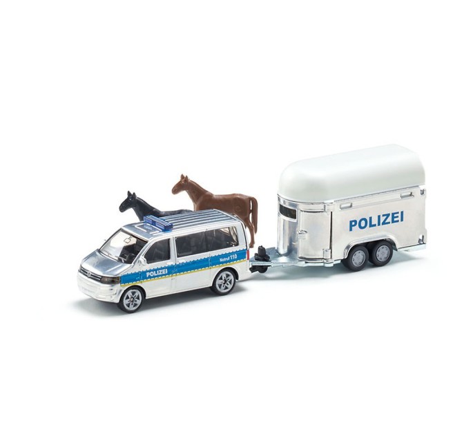 Siku 2310 Volkswagen Polizei mit Pferdetransporter 1/55