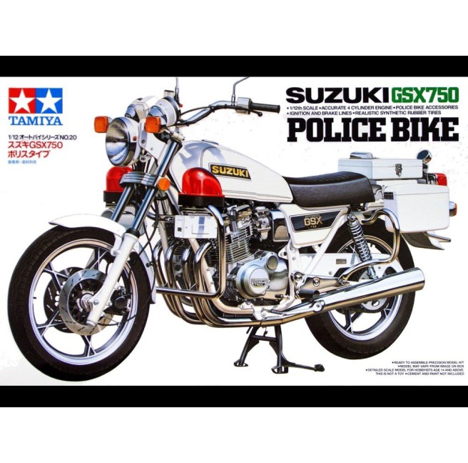 Tamiya 14020 1/12 Suzuki GSX750 Police Bike - foto 1