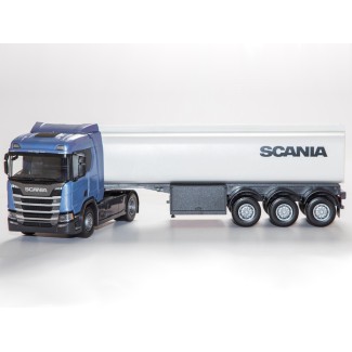 Emek 90600 Scania R450 niebieski metalik z naczepą cysterną