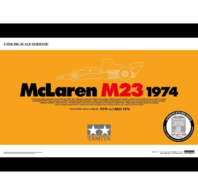 Tamiya 12045 1/12 McLaren M23 1974 + elementy fototrawione - foto 1