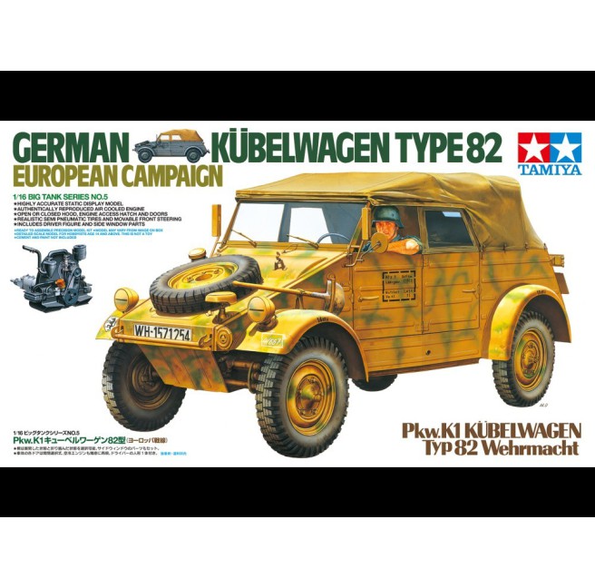 Tamiya 36205 1/16 German Kubelwagen Type 82 European Campaign - foto 1