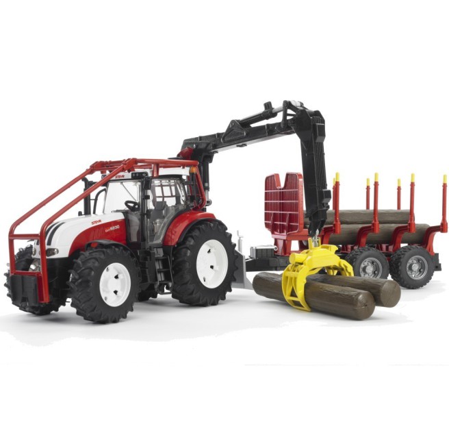 Bruder 03093 Traktor Steyr CVT 6230 leśny + 4 pnie