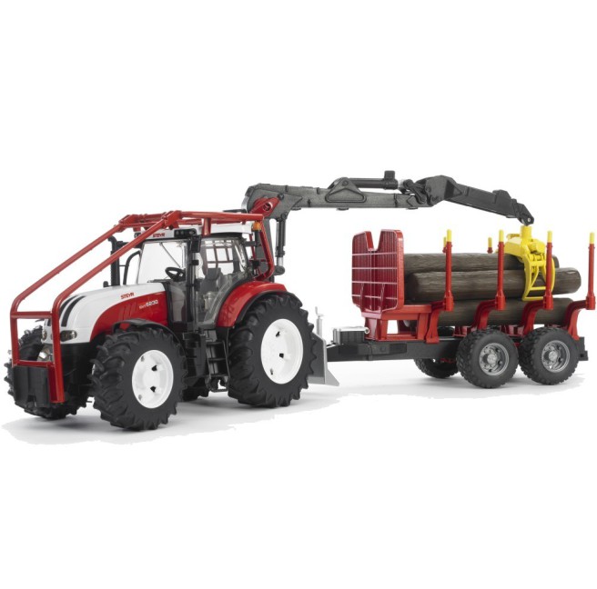 Bruder 03093 Traktor Steyr CVT 6230 leśny + 4 pnie