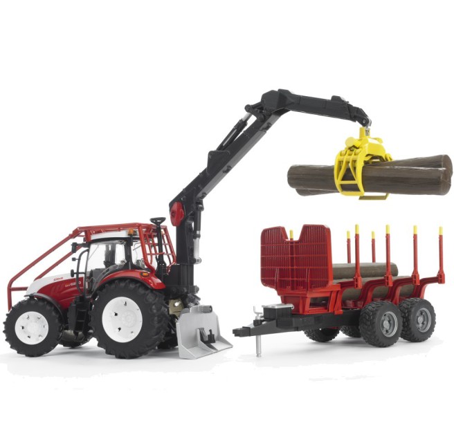 Bruder 03093 Traktor Steyr CVT 6230 leśny + 4 pnie