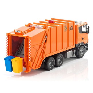 Bruder 03560 Scania R Śmieciarka pomarańczowa