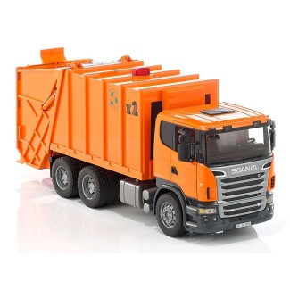 Bruder 03560 Scania R Śmieciarka pomarańczowa