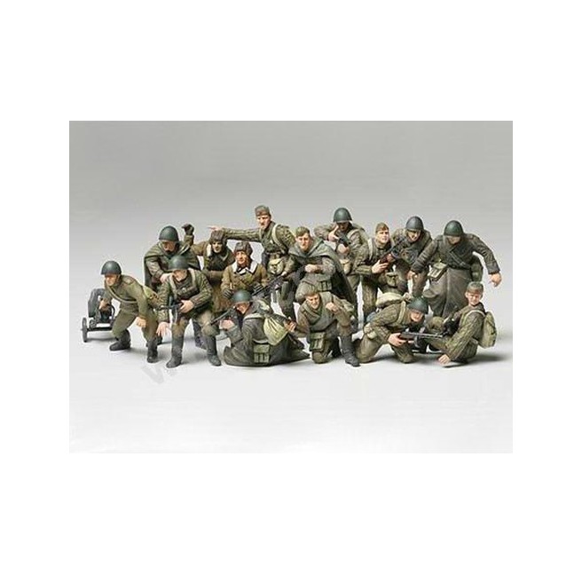 Tamiya 32521 1/48 WWII Russian Infantry and Tank Crew Set - foto 2