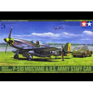 Tamiya 89732 1/48 P51-D + Staff Car - foto 1