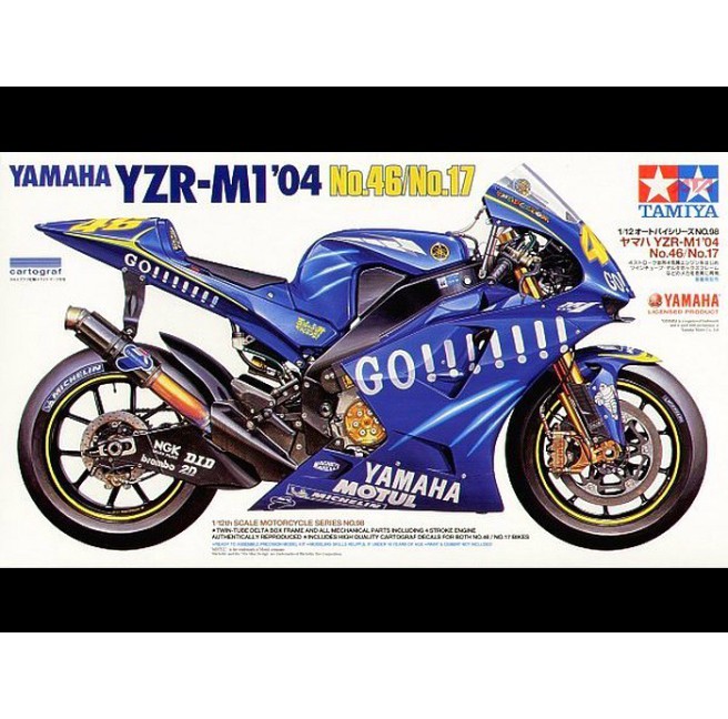 Tamiya 14098 1/12 Yamaha YZR-M1 04 Factory No.46/No.17 - foto 1