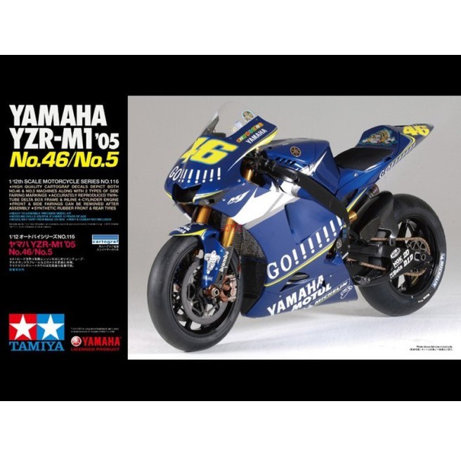 Tamiya 14116 1/12 Yamaha YZR-M1 05 No.46/No.5 - foto 1