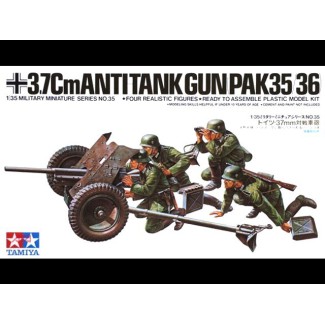Tamiya 35035 1/35 3.7cm Anti-Tank Gun Pak35/36 - foto 1