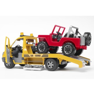 Bruder 02535 MB Sprinter pomoc drogowa + Jeep i sygnalizacja