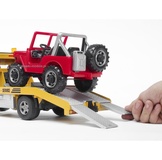 Bruder 02535 MB Sprinter pomoc drogowa + Jeep i sygnalizacja