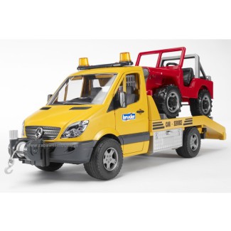 Bruder 02535 MB Sprinter pomoc drogowa + Jeep i sygnalizacja