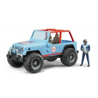 Bruder 02541 Jeep Cross Country Racer niebieski z figurką rajdowca