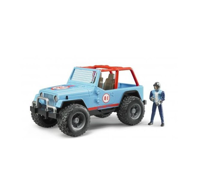 Bruder 02541 Jeep Cross Country Racer niebieski z figurką rajdowca