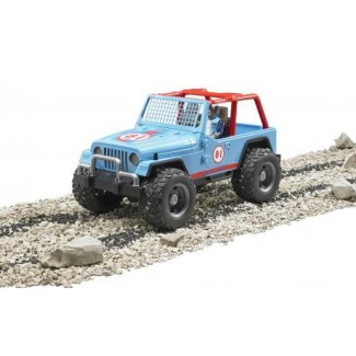Bruder 02541 Jeep Cross Country Racer niebieski z figurką rajdowca