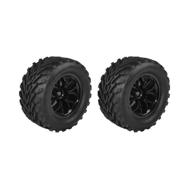 1:10 Basic Line Truck Wheels Black by DF Models 6130