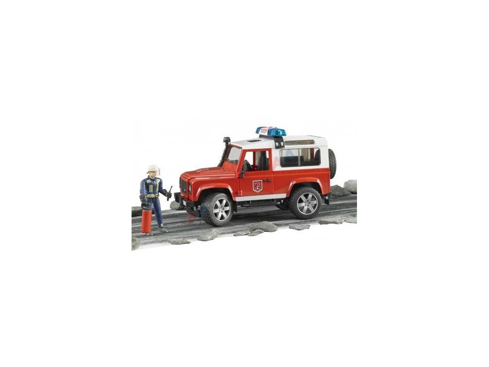 Zabawka Bruder 02596 Land Rover Defender straż pożarna
