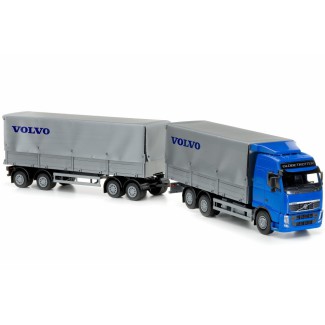 Emek 40854 Volvo FH16 GL plandeka z przyczepą 4-osiową - kabina niebieska