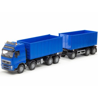 Emek 28854 Volvo FH hakowiec niebieski z przyczepą