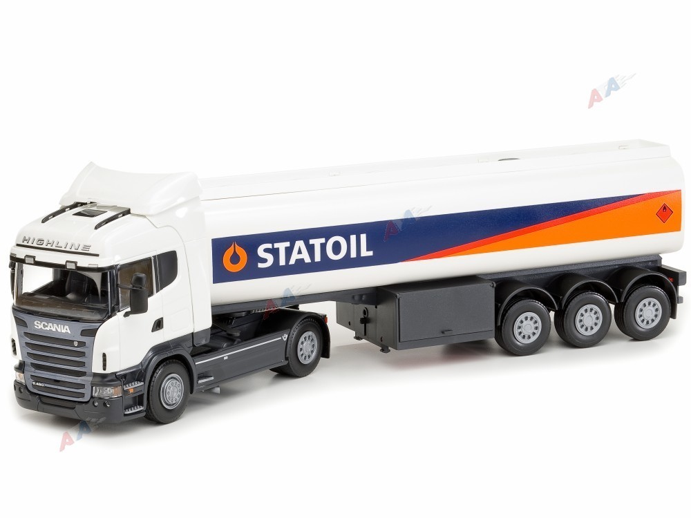 Emek 90410 model ciężarówki Scania R Highline ciągnik z cysterną biały