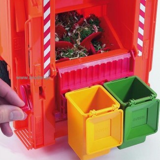 Bruder 02762 MAN Lotos śmieciarka tylna - pomarańczowa