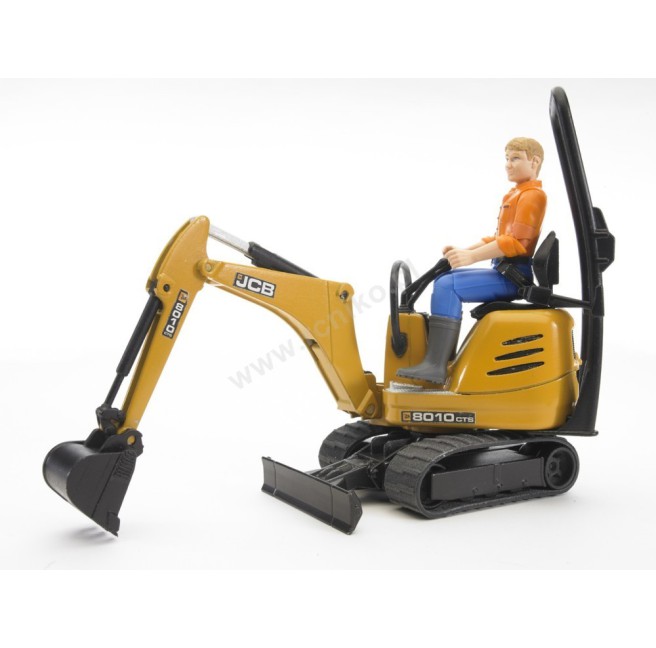 Bruder 62002 Mikrokoparka JCB 8010 CTS z figurką robotnika