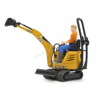 Bruder 62002 Mikrokoparka JCB 8010 CTS z figurką robotnika
