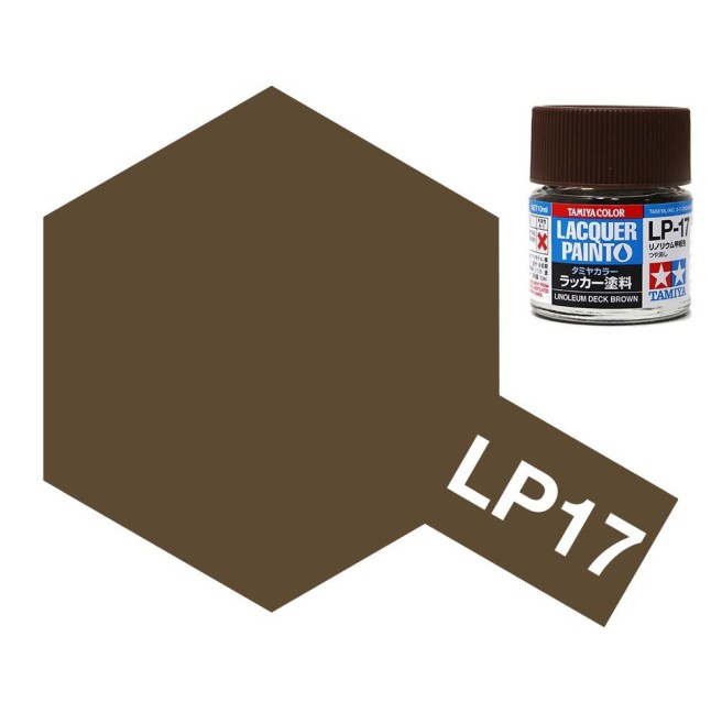 Linoleum Deck Brown Lacquer Paint 10ml by Tamiya 82117