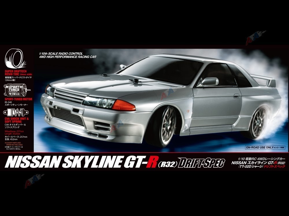 Model RC Nissan Skyline GT-R R32 TT-02D Tamiya 58651