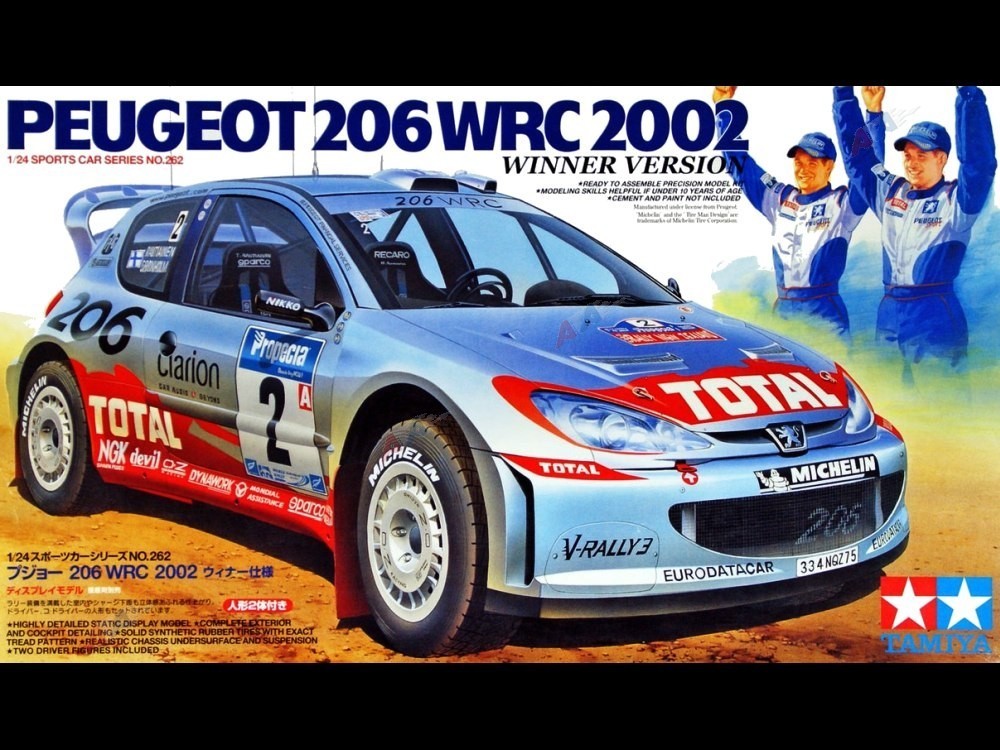 1/24 Peugeot 206 WRC 2002 Winner Version Tamiya 24262