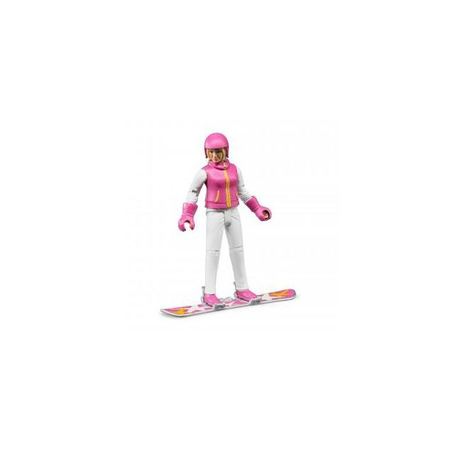 Bruder 60420 Figurka kobiety na snowboardzie