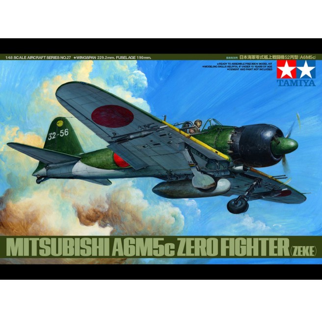 Tamiya 61027 1/48 Mitsubishi A6M5C Type 52 Zero Fighter - foto 1
