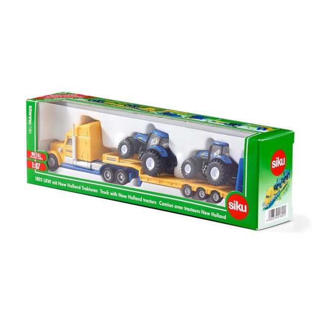 Siku 1805 Ciężarówka z traktorami New Holland 1/87